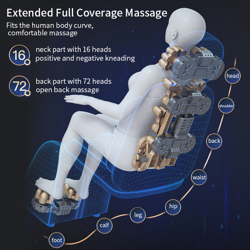 Premium Electric Massage Chair Full Body Recliner Shiatsu Kneading Vibration Heat Adjustable Height Neck Back Waist Legs for Home Office Daily Use Comfort
