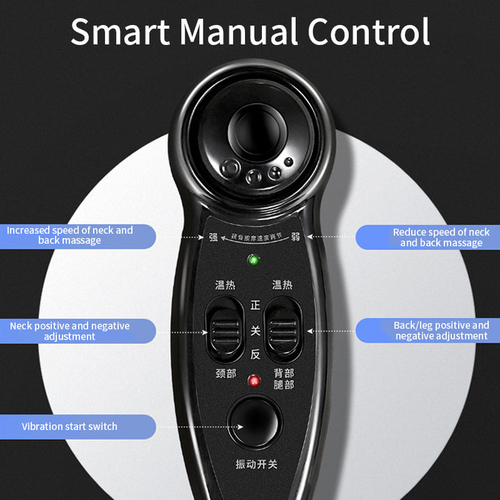 Premium Electric Massage Chair Full Body Recliner Shiatsu Kneading Vibration Heat Adjustable Height Neck Back Waist Legs for Home Office Daily Use Comfort