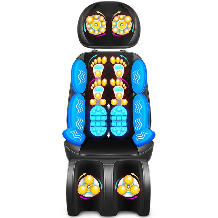 Premium Electric Massage Chair Full Body Recliner Shiatsu Kneading Vibration Heat Adjustable Height Neck Back Waist Legs for Home Office Daily Use Comfort