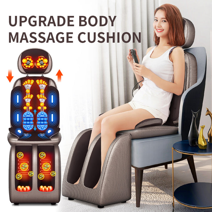 Premium Electric Massage Chair Full Body Recliner Shiatsu Kneading Vibration Heat Adjustable Height Neck Back Waist Legs for Home Office Daily Use Comfort