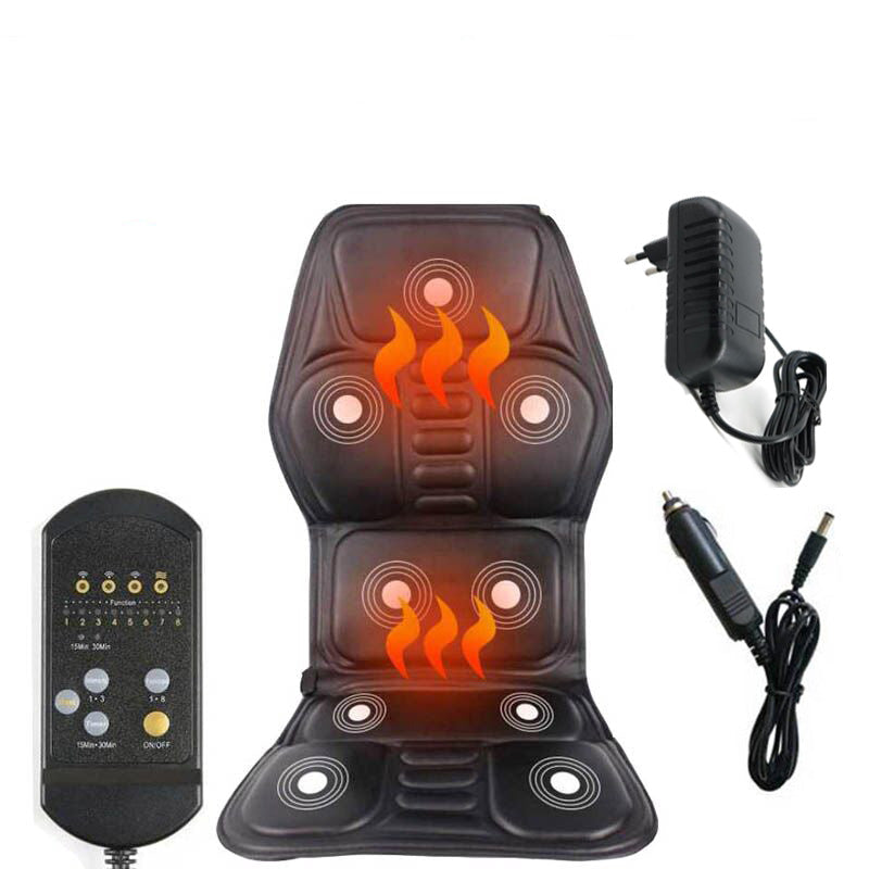 Premium Electric Massage Seat Cushion Heating Vibration 5 to 9 Zones Adjustable Intensity Temperature Car Home Office Chair Pad for Daily Use Comfort