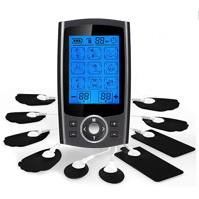 Premium Electric Muscle Massager TENS EMS Device 24 Modes Rechargeable Full Body Massager Adjustable Intensity Portable for Gym Work Daily Use Comfort