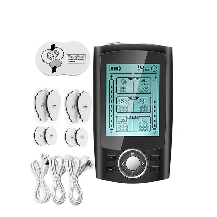 Premium Electric Muscle Massager TENS EMS Device 24 Modes Rechargeable Full Body Massager Adjustable Intensity Portable for Gym Work Daily Use Comfort