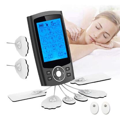 Premium Electric Muscle Massager TENS EMS Device 24 Modes Rechargeable Full Body Massager Adjustable Intensity Portable for Gym Work Daily Use Comfort