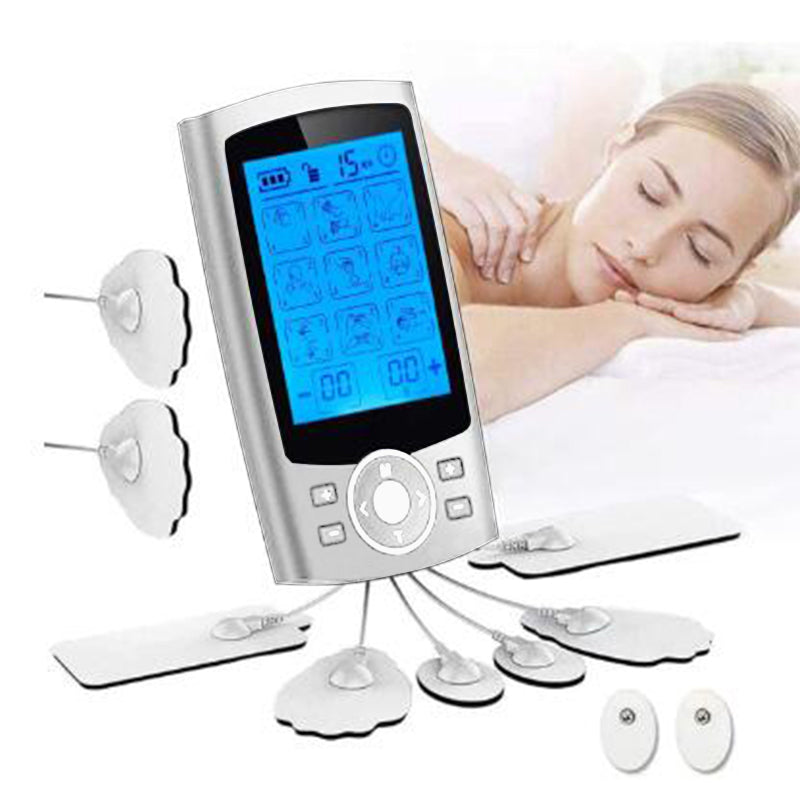 Premium Electric Muscle Massager TENS EMS Device 24 Modes Rechargeable Full Body Massager Adjustable Intensity Portable for Gym Work Daily Use Comfort