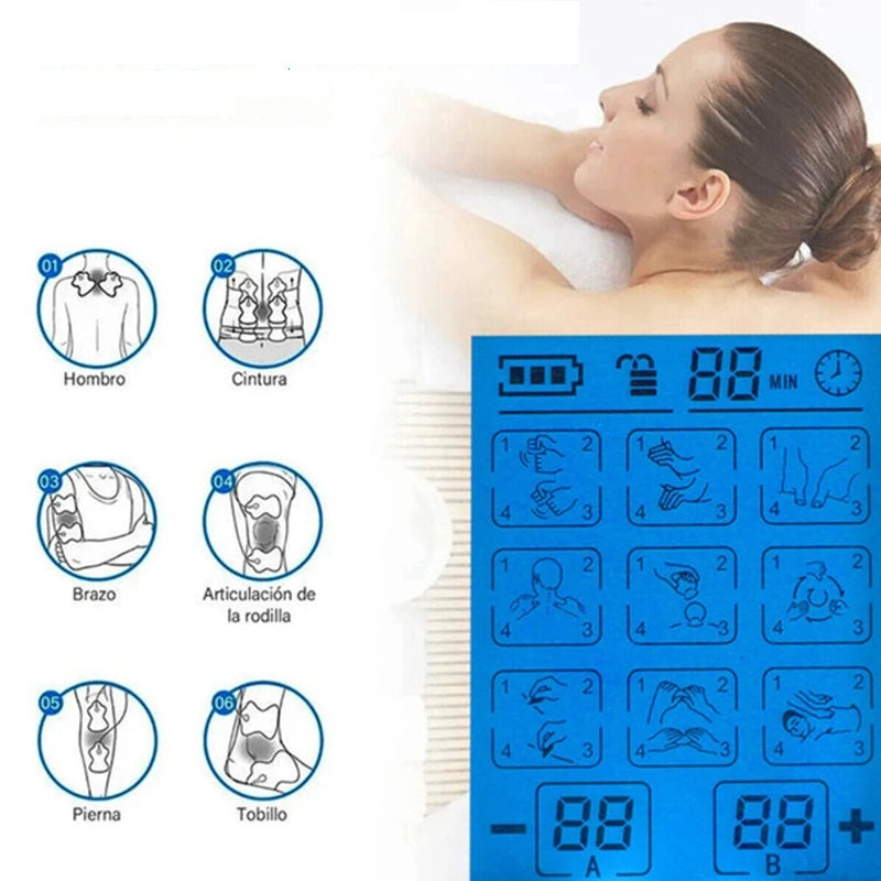 Premium Electric Muscle Massager TENS EMS Device 24 Modes Rechargeable Full Body Massager Adjustable Intensity Portable for Gym Work Daily Use Comfort