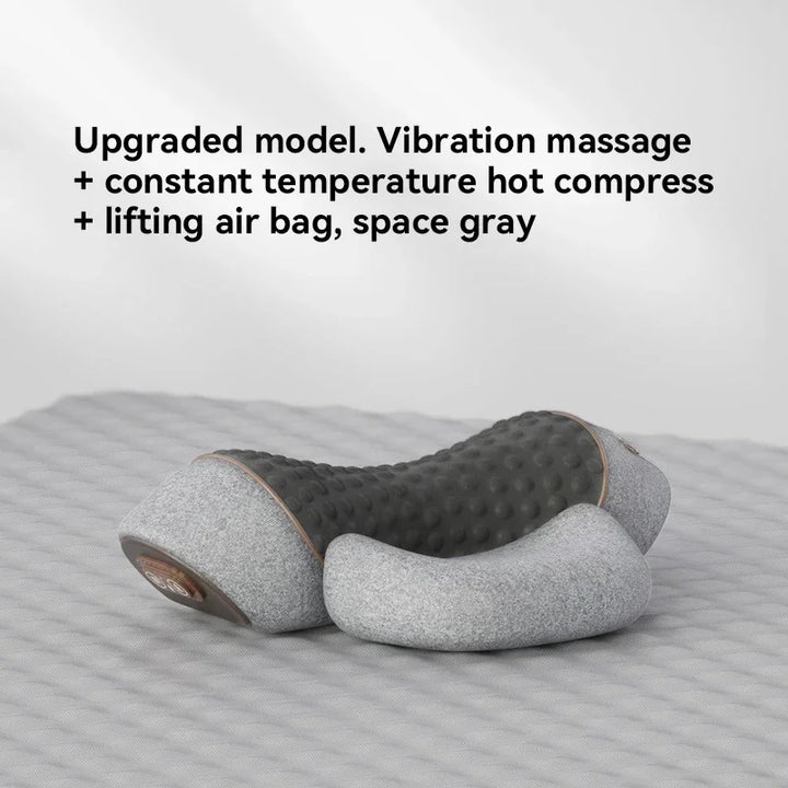 Premium Electric Neck Massager Pillow Heated Vibration Neck Support Cushion USB Rechargeable Memory Foam Neck Pillow for Sleep Travel Daily Use Comfort