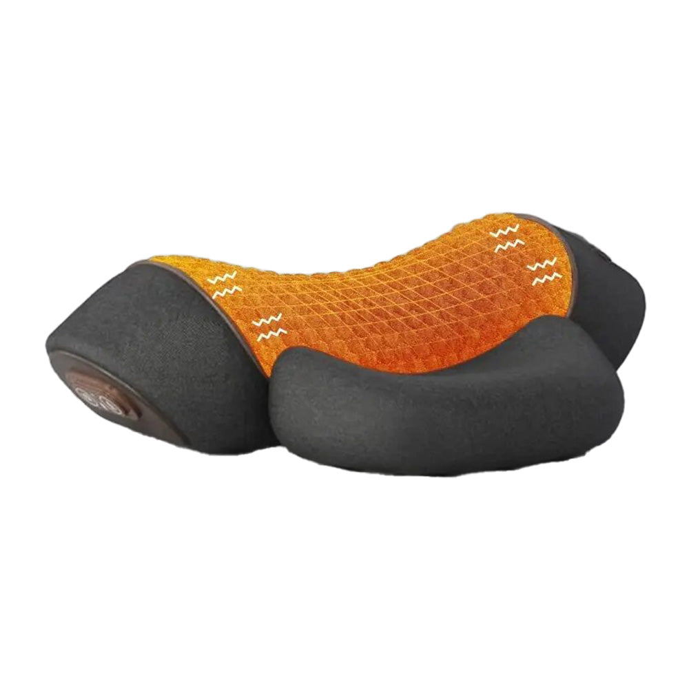 Premium Electric Neck Massager Pillow Heated Vibration Neck Support Cushion USB Rechargeable Memory Foam Neck Pillow for Sleep Travel Daily Use Comfort