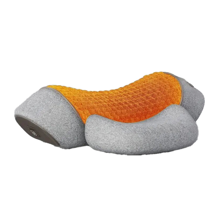 Premium Electric Neck Massager Pillow Heated Vibration Neck Support Cushion USB Rechargeable Memory Foam Neck Pillow for Sleep Travel Daily Use Comfort