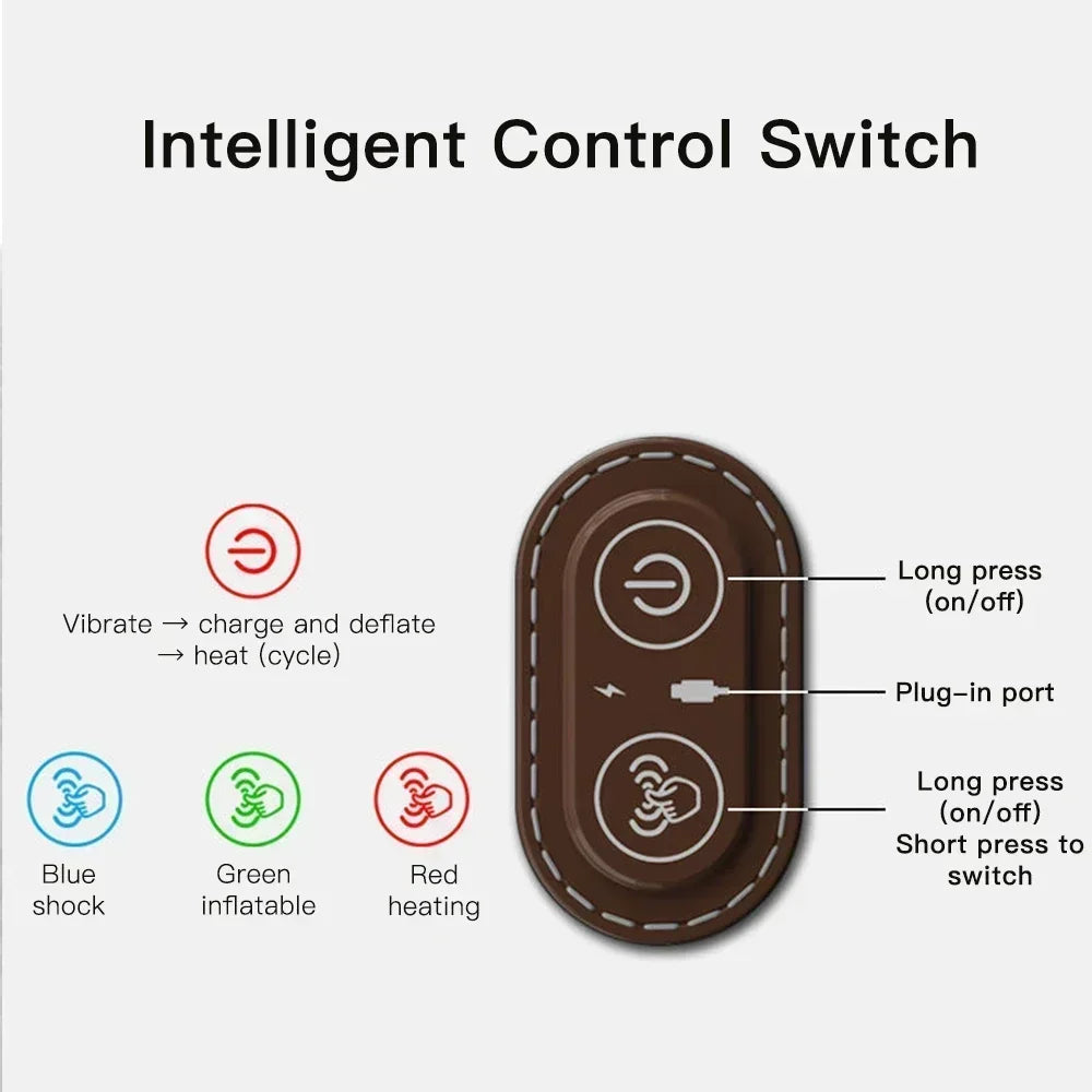 Premium Electric Neck Massager Pillow Heated Vibration Neck Support Cushion USB Rechargeable Memory Foam Neck Pillow for Sleep Travel Daily Use Comfort
