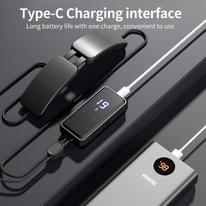 Premium Electric Neck Massager TENS EMS Pulse Device Heat Therapy 6 Modes 19 Levels Rechargeable Portable Neck Support for Home Work Travel Daily Use
