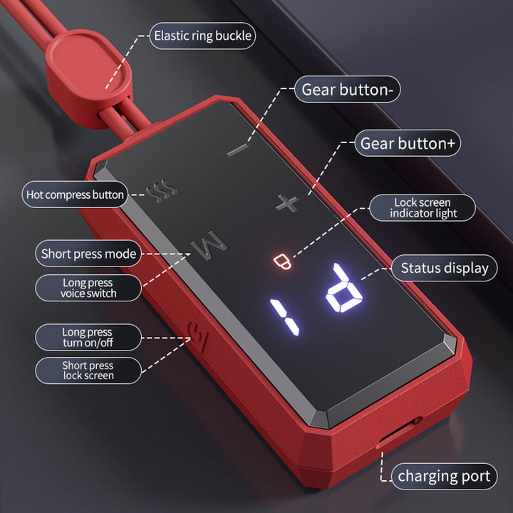 Premium Electric Neck Massager TENS EMS Pulse Device Heat Therapy 6 Modes 19 Levels Rechargeable Portable Neck Support for Home Work Travel Daily Use