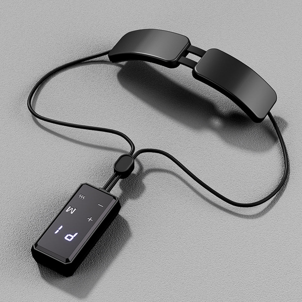 Premium Electric Neck Massager TENS EMS Pulse Device Heat Therapy 6 Modes 19 Levels Rechargeable Portable Neck Support for Home Work Travel Daily Use