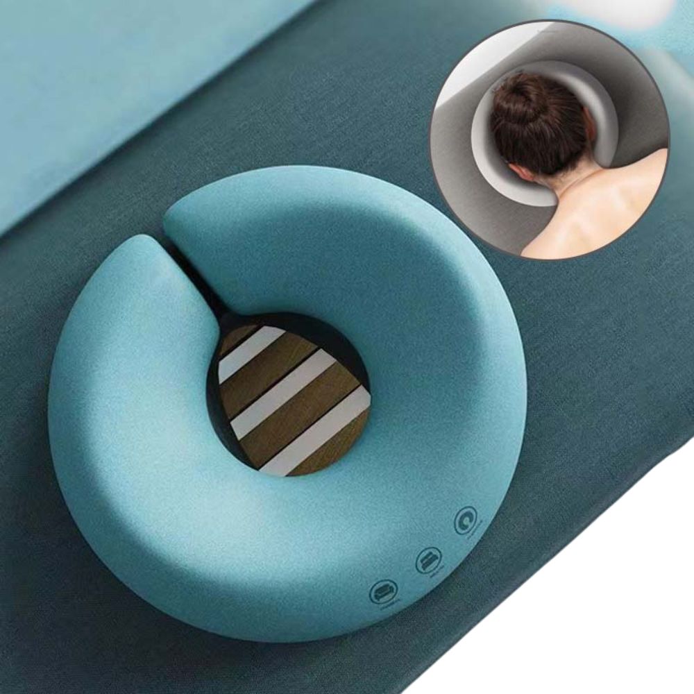 Premium Face Down Pillow Memory Foam Prone Headrest Anti Slip Base Breathable Cover with Zipper Cooling Towel for Massage Salon Home Use Comfort