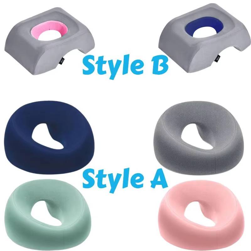 Premium Face Down Pillow Memory Foam Prone Headrest Anti Slip Base Breathable Cover with Zipper Cooling Towel for Massage Salon Home Use Comfort
