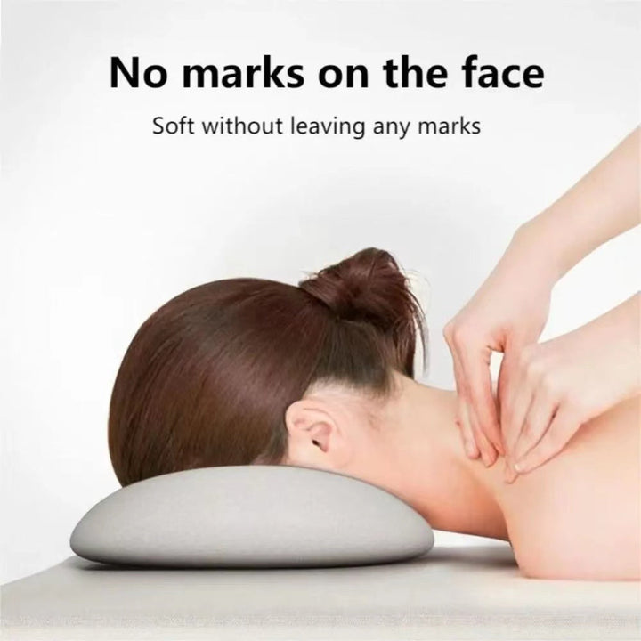 Premium Face Down Pillow Memory Foam Prone Headrest Anti Slip Base Breathable Cover with Zipper Cooling Towel for Massage Salon Home Use Comfort