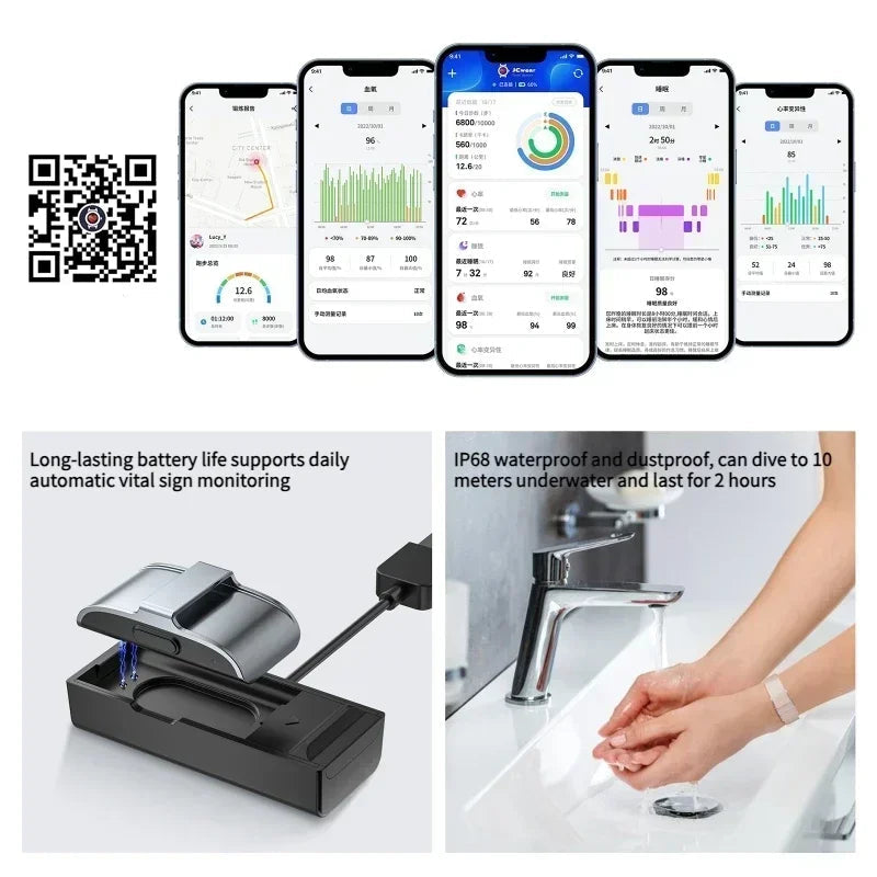 Premium Fitness Tracker Bracelet Activity Tracker Heart Rate Monitor Pedometer Waterproof Smart Band Multi Sport Modes Bluetooth for iOS Android Daily Use