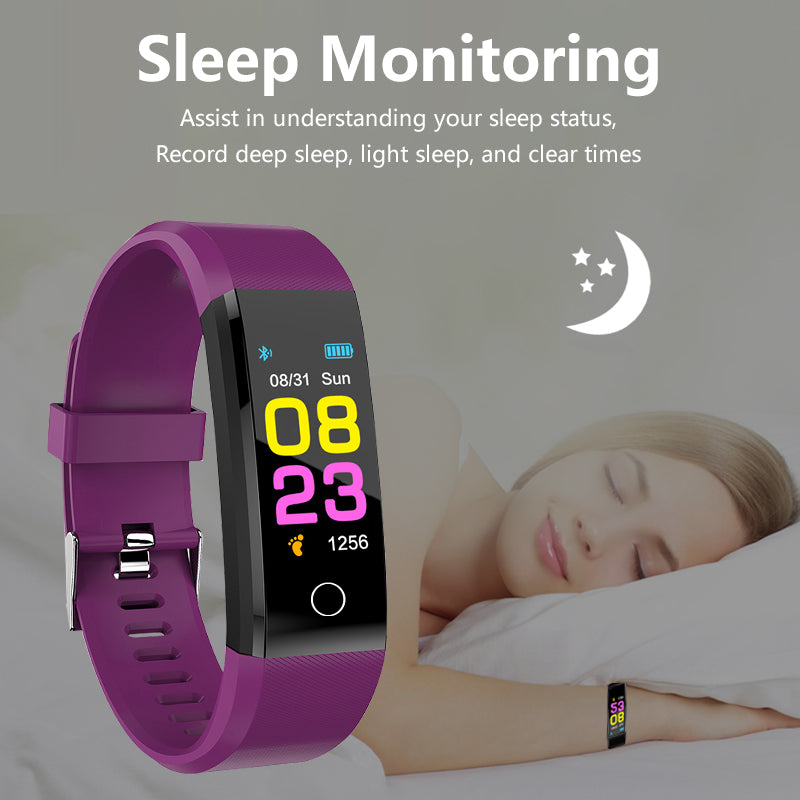 Premium Fitness Tracker Smart Band Activity Tracker Heart Rate Monitor Bluetooth IPX7 Waterproof Sleep Tracker Call SMS Alerts for Men Women Daily Use