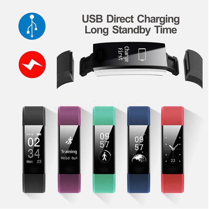 Premium Fitness Tracker Smart Band Activity Tracker Heart Rate Monitor Bluetooth IPX7 Waterproof Sleep Tracker Call SMS Alerts for Men Women Daily Use