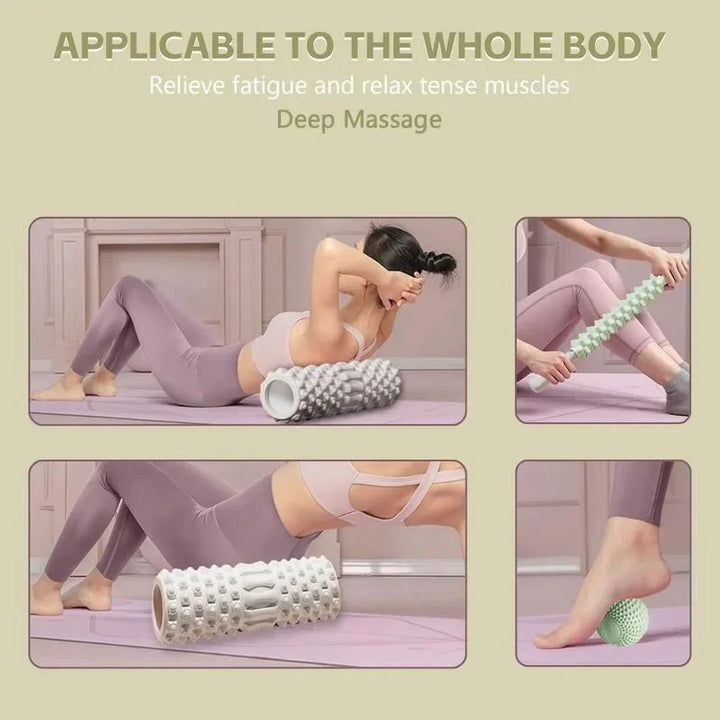 Premium Foam Roller Medium Density Exercise Roller EVA Massage Roller for Yoga Pilates Stretching Back Legs Arms Fitness Tool Home Gym Travel Daily Use