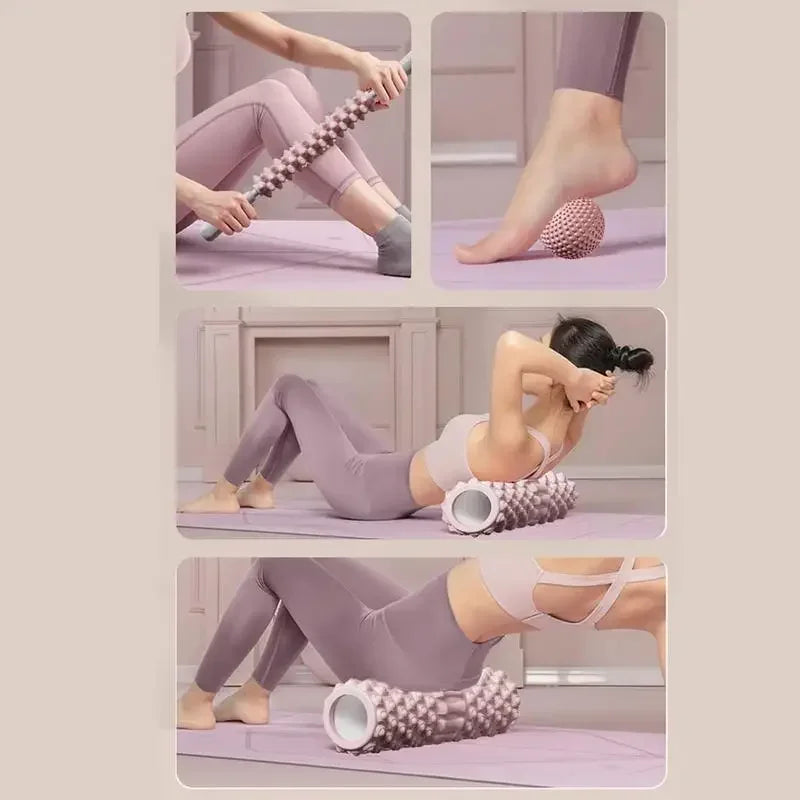 Premium Foam Roller Medium Density Exercise Roller EVA Massage Roller for Yoga Pilates Stretching Back Legs Arms Fitness Tool Home Gym Travel Daily Use