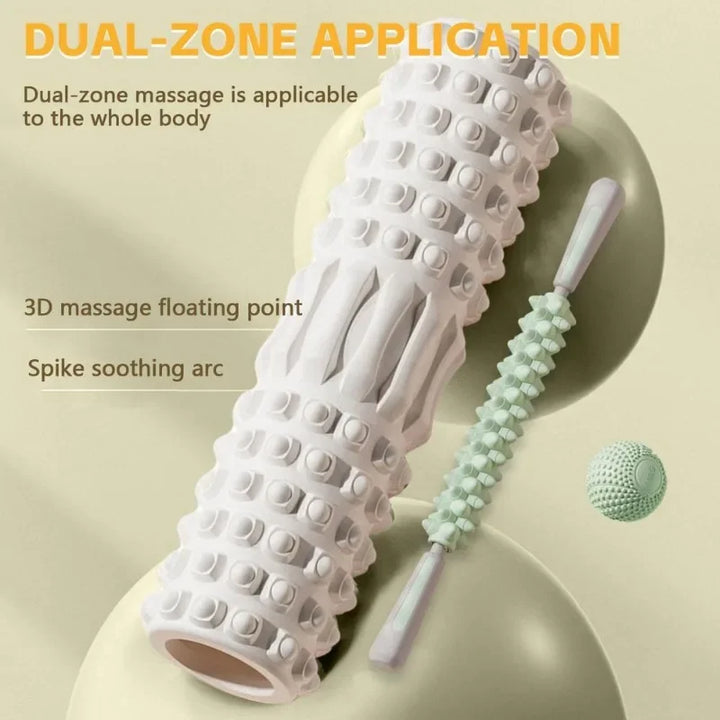 Premium Foam Roller Medium Density Exercise Roller EVA Massage Roller for Yoga Pilates Stretching Back Legs Arms Fitness Tool Home Gym Travel Daily Use