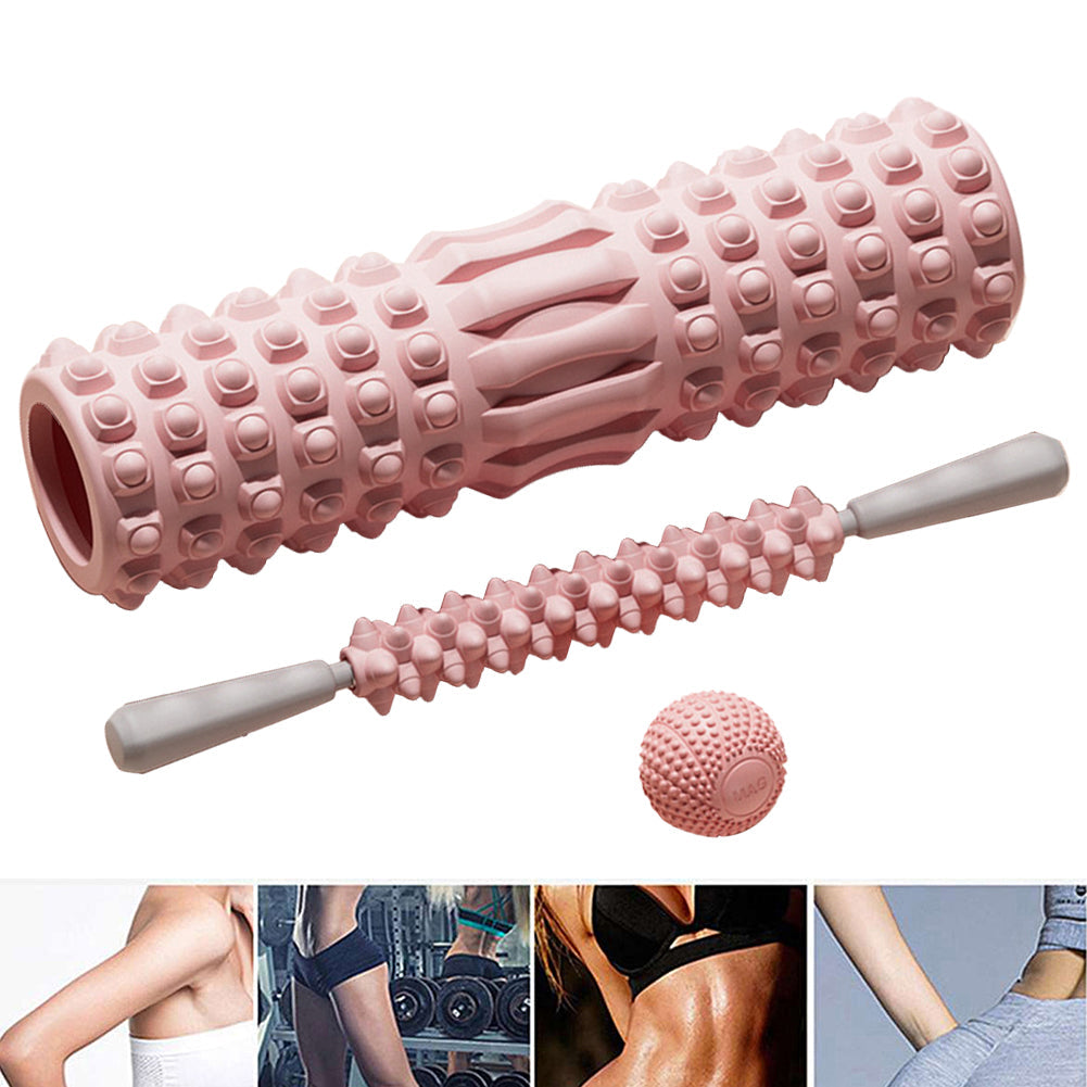 Premium Foam Roller Medium Density Exercise Roller EVA Massage Roller for Yoga Pilates Stretching Back Legs Arms Fitness Tool Home Gym Travel Daily Use