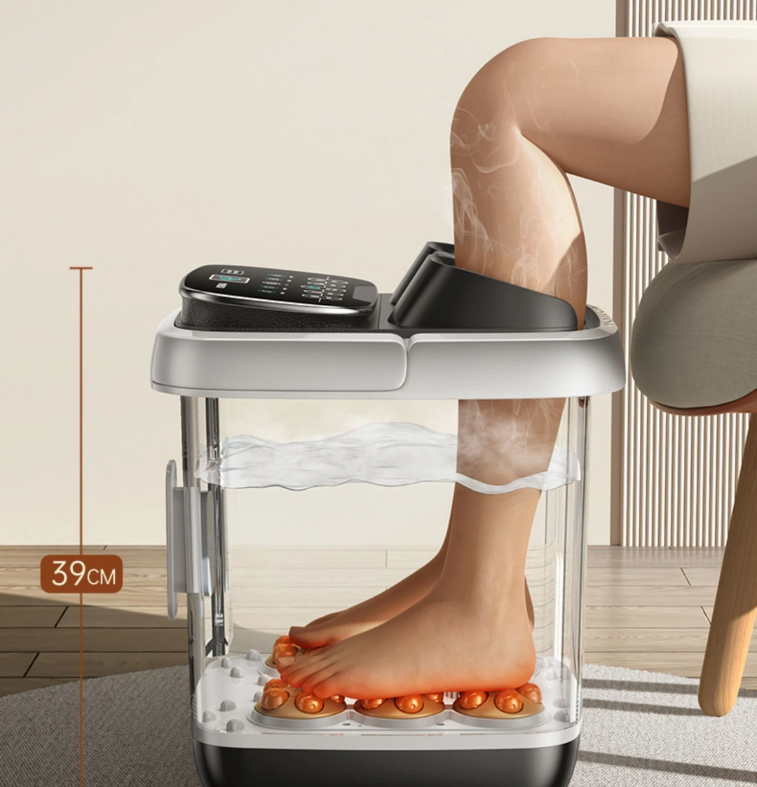Premium Foot Spa Bath Massager with Heat 12 Rollers Digital Temperature Control Pedicure Stone Adjustable Timer Foot Soak for Home Daily Use Comfort