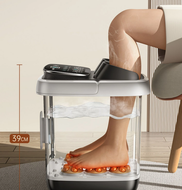 Premium Foot Spa Bath Massager with Heat 12 Rollers Digital Temperature Control Pedicure Stone Adjustable Timer Foot Soak for Home Daily Use Comfort