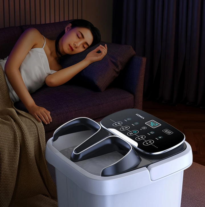 Premium Foot Spa Bath Massager with Heat 12 Rollers Digital Temperature Control Pedicure Stone Adjustable Timer Foot Soak for Home Daily Use Comfort