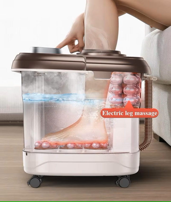 Premium Foot Spa Bath Massager with Heat 12 Rollers Digital Temperature Control Pedicure Stone Adjustable Timer Foot Soak for Home Daily Use Comfort