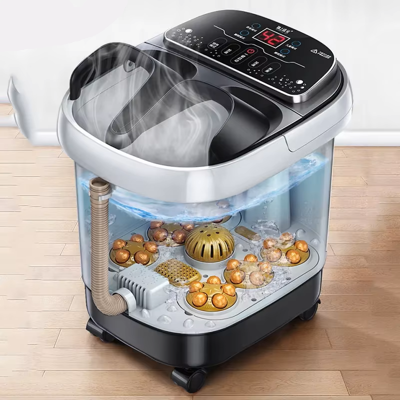 Premium Foot Spa Bath Massager with Heat 12 Rollers Digital Temperature Control Pedicure Stone Adjustable Timer Foot Soak for Home Daily Use Comfort