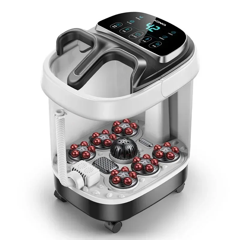 Premium Foot Spa Bath Massager with Heat 12 Rollers Digital Temperature Control Pedicure Stone Adjustable Timer Foot Soak for Home Daily Use Comfort