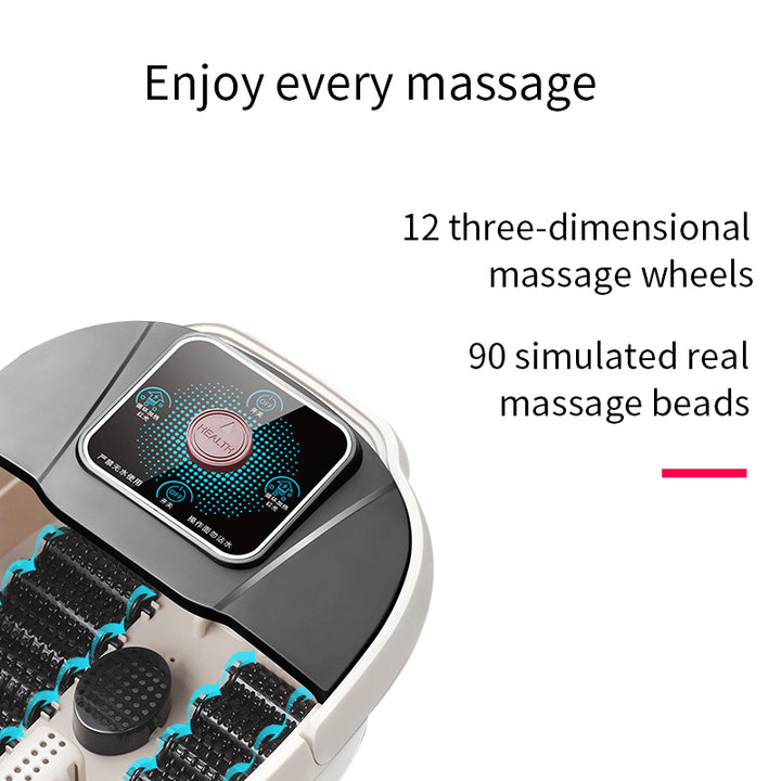 Premium Foot Spa Bath Massager with Heat 12 Rollers Digital Temperature Control Pedicure Stone Adjustable Timer Foot Soak for Home Daily Use Comfort