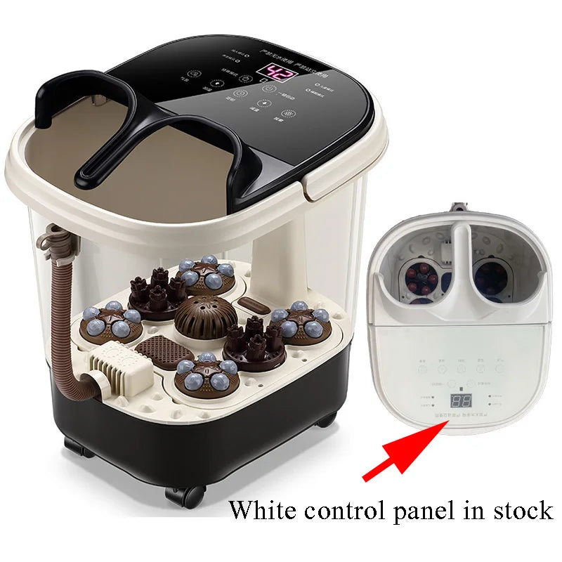 Premium Foot Spa Bath Massager with Heat 12 Rollers Digital Temperature Control Pedicure Stone Adjustable Timer Foot Soak for Home Daily Use Comfort