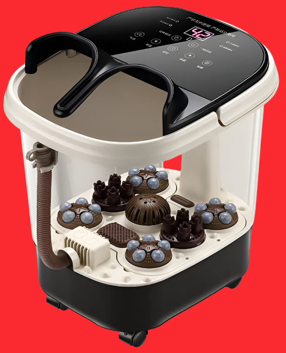 Premium Foot Spa Bath Massager with Heat 12 Rollers Digital Temperature Control Pedicure Stone Adjustable Timer Foot Soak for Home Daily Use Comfort
