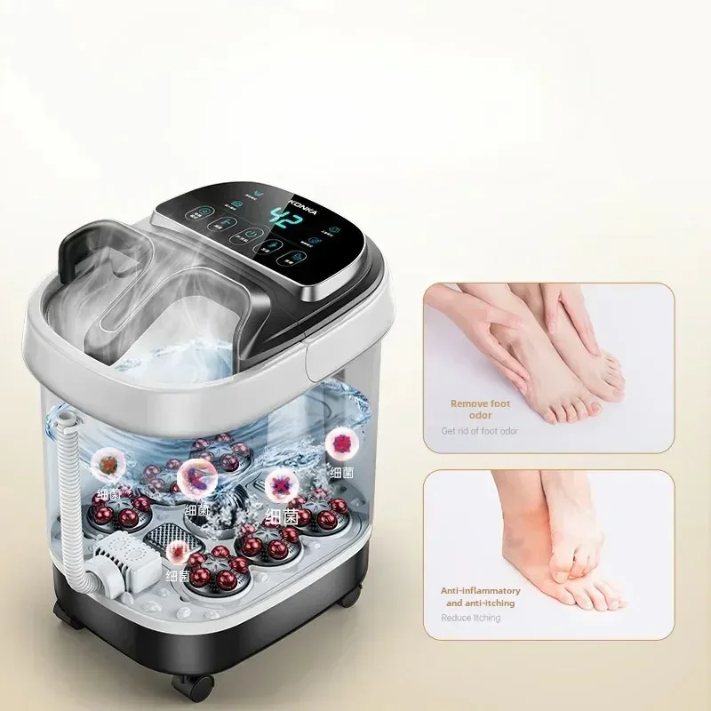 Premium Foot Spa Bath Massager with Heat 12 Rollers Digital Temperature Control Pedicure Stone Adjustable Timer Foot Soak for Home Daily Use Comfort