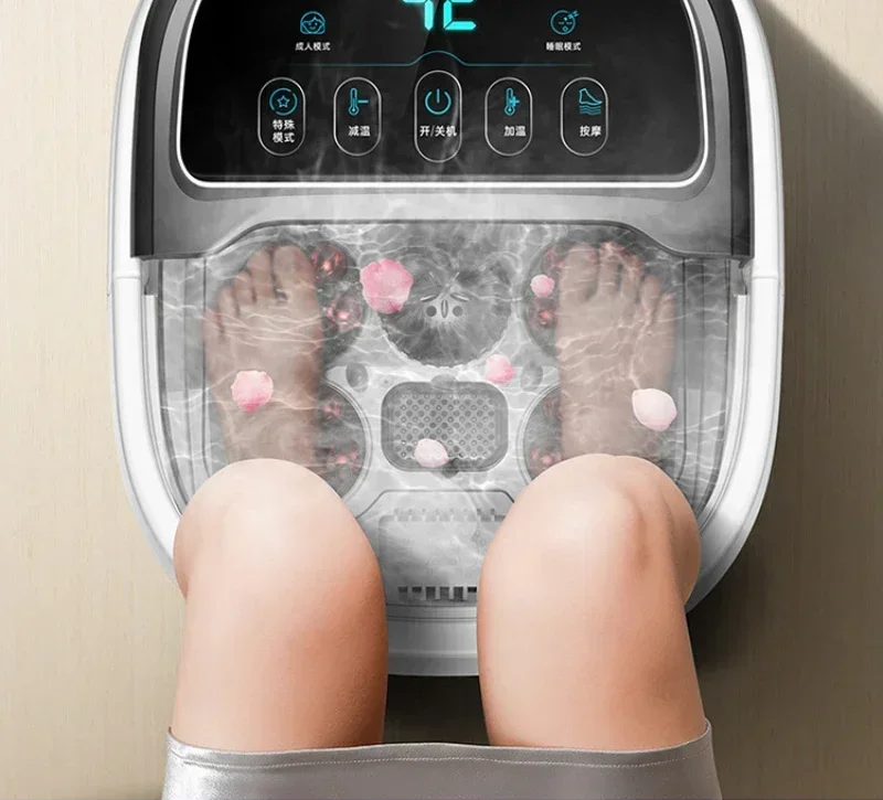 Premium Foot Spa Bath Massager with Heat 12 Rollers Digital Temperature Control Pedicure Stone Adjustable Timer Foot Soak for Home Daily Use Comfort