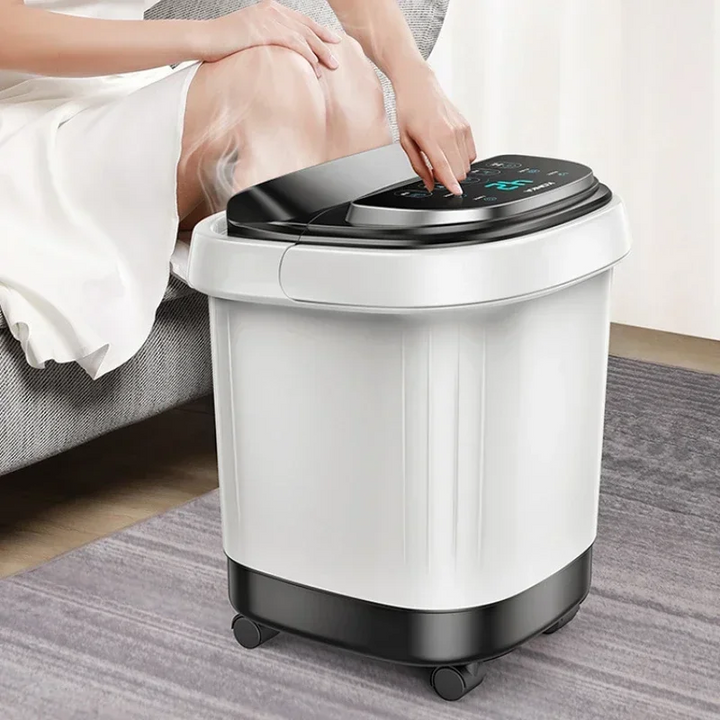 Premium Foot Spa Bath Massager with Heat 12 Rollers Digital Temperature Control Pedicure Stone Adjustable Timer Foot Soak for Home Daily Use Comfort