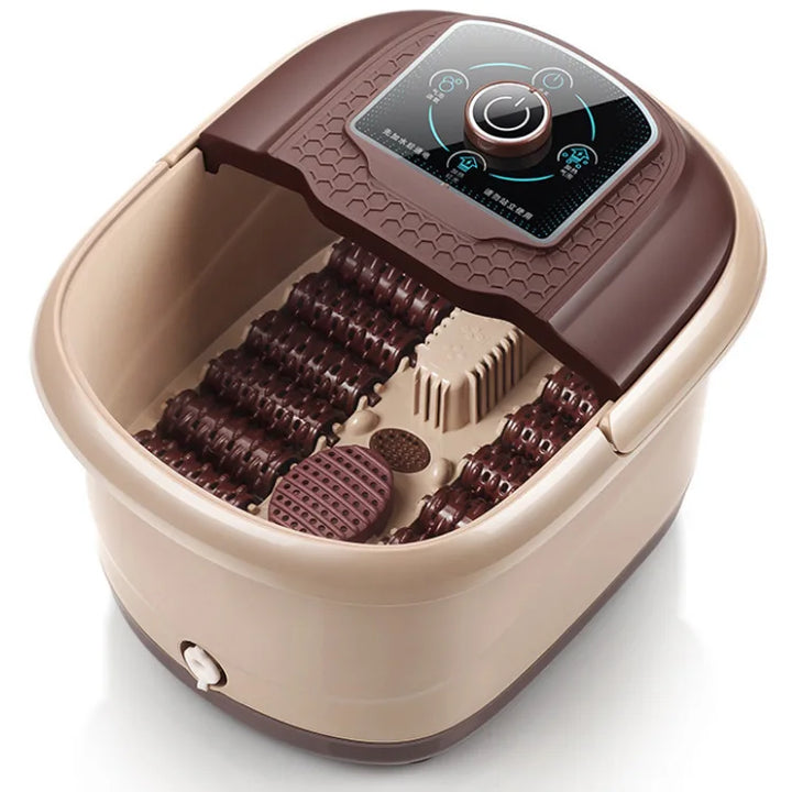 Premium Foot Spa Bath Massager with Heat 12 Rollers Digital Temperature Control Pedicure Stone Adjustable Timer Foot Soak for Home Daily Use Comfort