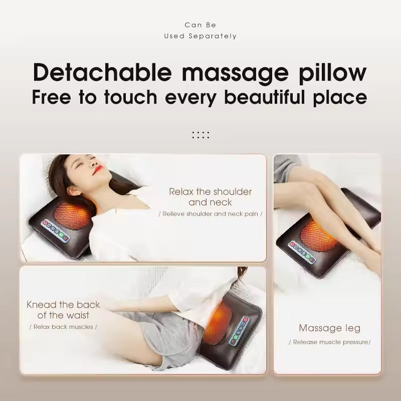 Premium Full Body Massage Mattress Electric Heating Vibration Pad 96 Nodes Graphene Heat Remote Control for Home Office Bed Sofa Daily Use Comfort