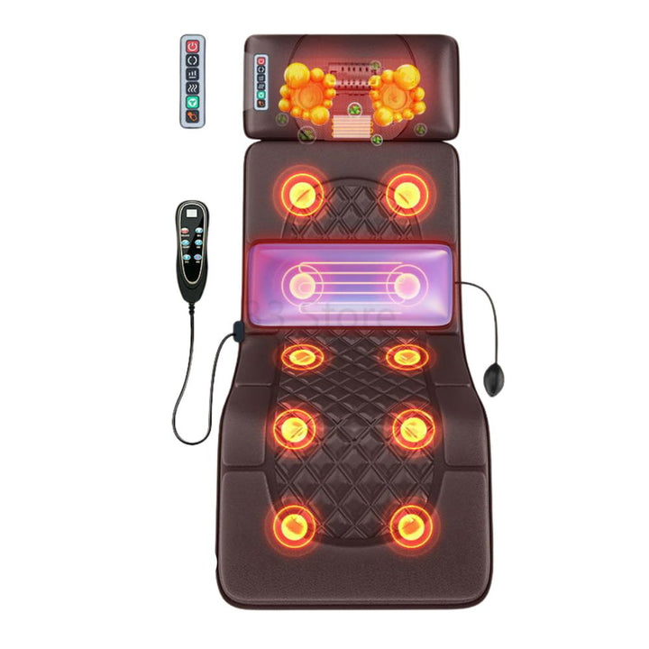 Premium Full Body Massage Mattress Electric Heating Vibration Pad 96 Nodes Graphene Heat Remote Control for Home Office Bed Sofa Daily Use Comfort