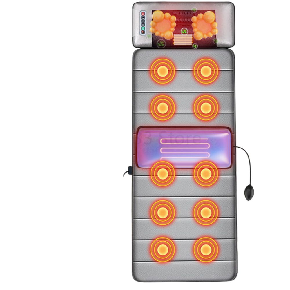 Premium Full Body Massage Mattress Electric Heating Vibration Pad 96 Nodes Graphene Heat Remote Control for Home Office Bed Sofa Daily Use Comfort