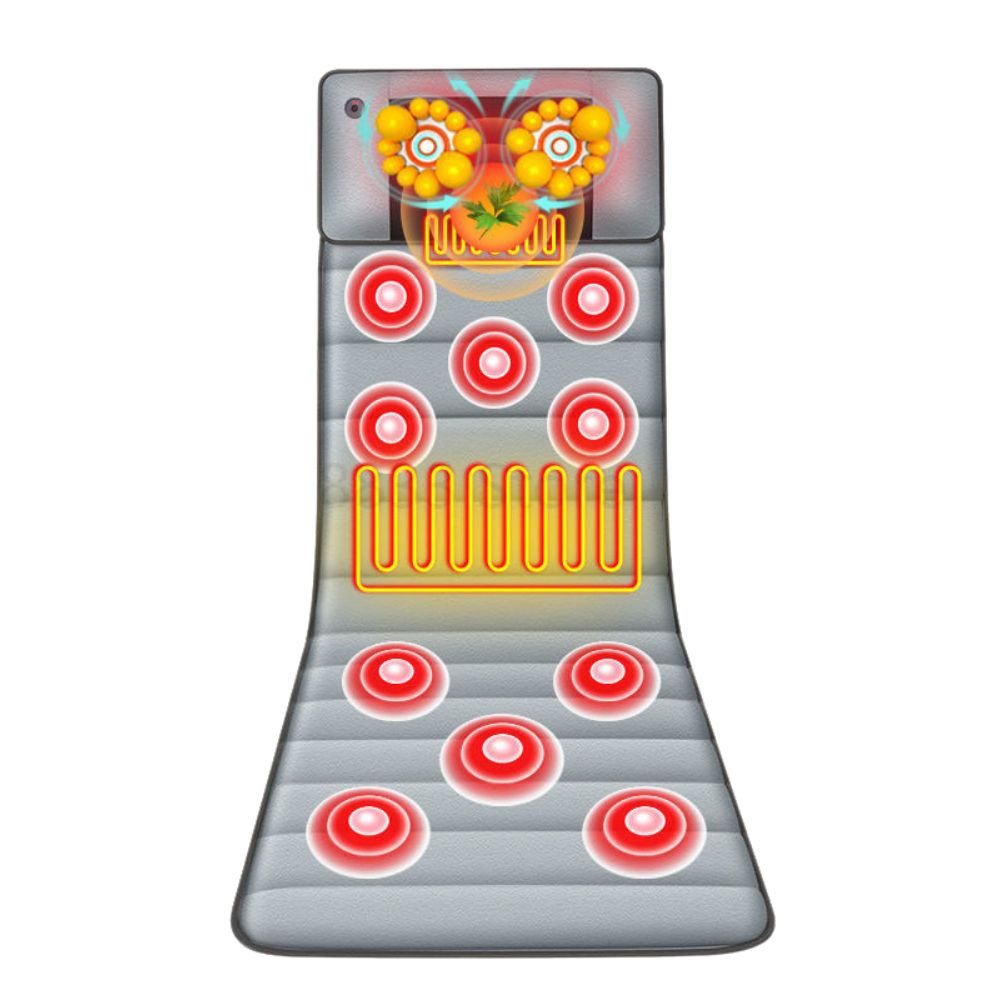 Premium Full Body Massage Mattress Electric Heating Vibration Pad 96 Nodes Graphene Heat Remote Control for Home Office Bed Sofa Daily Use Comfort