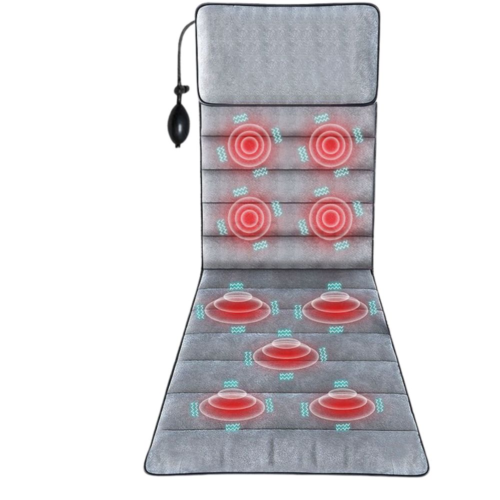 Premium Full Body Massage Mattress Electric Heating Vibration Pad 96 Nodes Graphene Heat Remote Control for Home Office Bed Sofa Daily Use Comfort