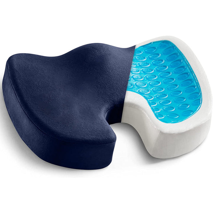 Premium Gel Memory Foam Seat Cushion Ergonomic Chair Pad Non Slip Support Cushion Breathable Washable for Office Car Home Long Sitting Daily Use Comfort