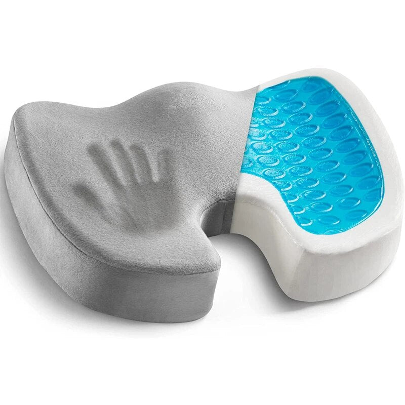Premium Gel Memory Foam Seat Cushion Ergonomic Chair Pad Non Slip Support Cushion Breathable Washable for Office Car Home Long Sitting Daily Use Comfort