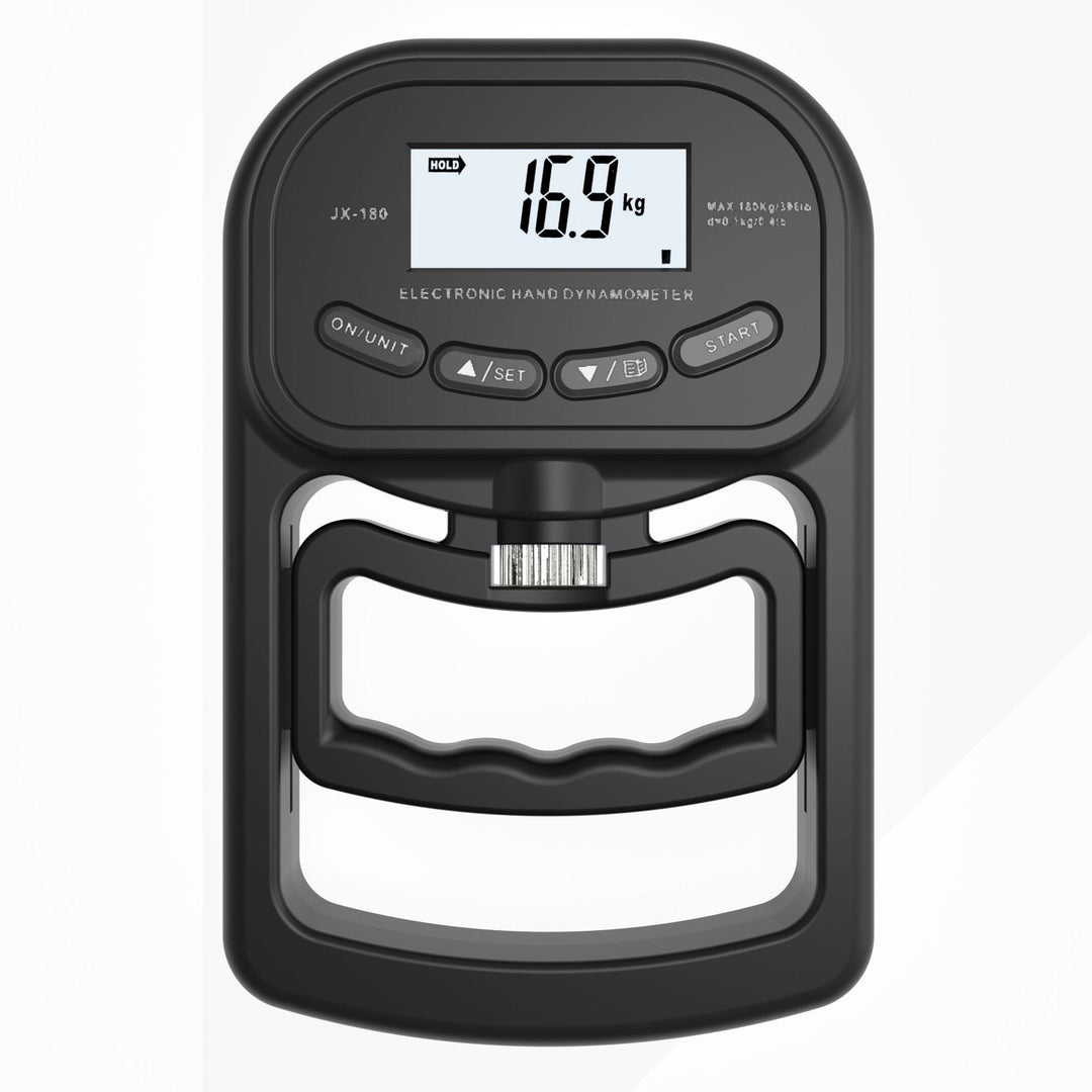 Premium Grip Strength Tester Digital Hand Dynamometer 120kg 265lbs LCD USB Rechargeable Adjustable Handle Power Meter for Sports Training Home Gym Daily Use