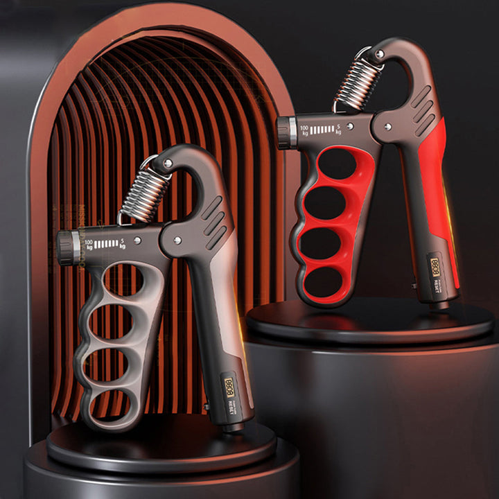 Premium Hand Grip Strengthener Adjustable 5 to 100kg with Counter Steel Spring Gripper Non Slip Handle Wrist Forearm Trainer Portable for Gym Home Daily Use