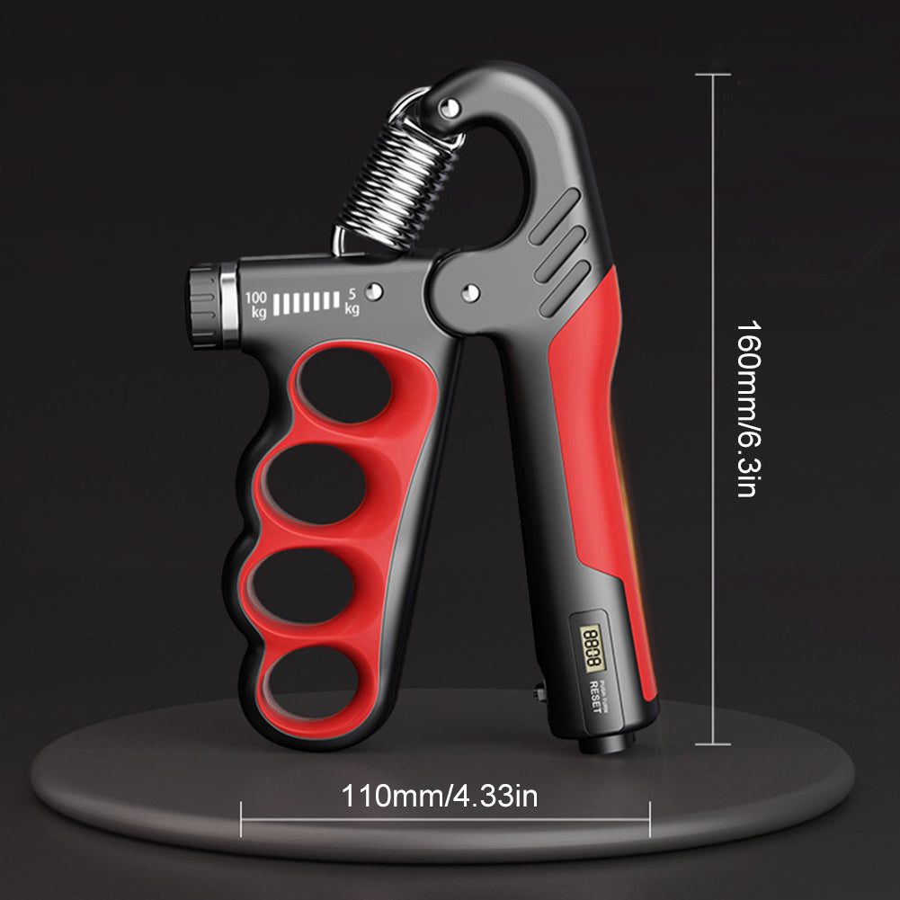 Premium Hand Grip Strengthener Adjustable 5 to 100kg with Counter Steel Spring Gripper Non Slip Handle Wrist Forearm Trainer Portable for Gym Home Daily Use